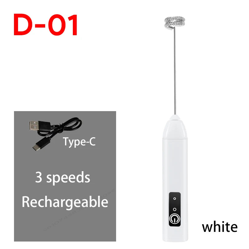 Upgraded Electric Coffee Frother And Milk Whisk USB Rechargeable by S And B Enterprise