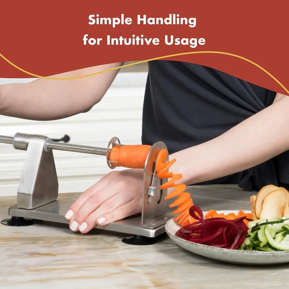 Stainless Steel Vegetable Spiralizer With 5 Blades Zucchini Noodle Maker by S And B Enterprise