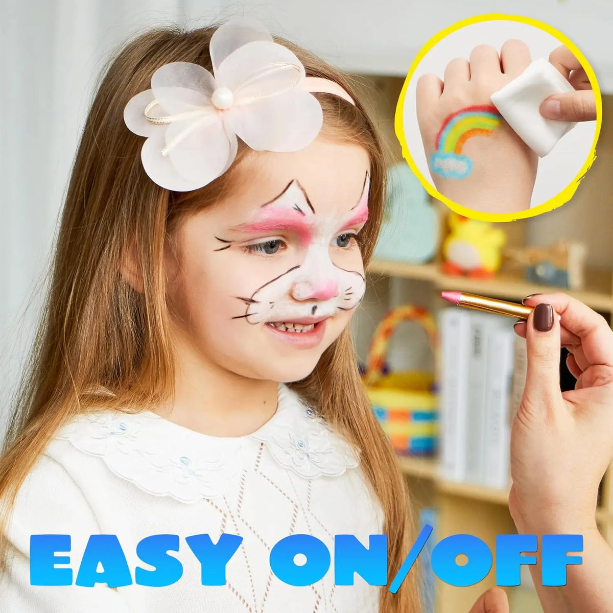 42-piece XL face painting kit with multicolor crayons for kids by S And B Enterprise