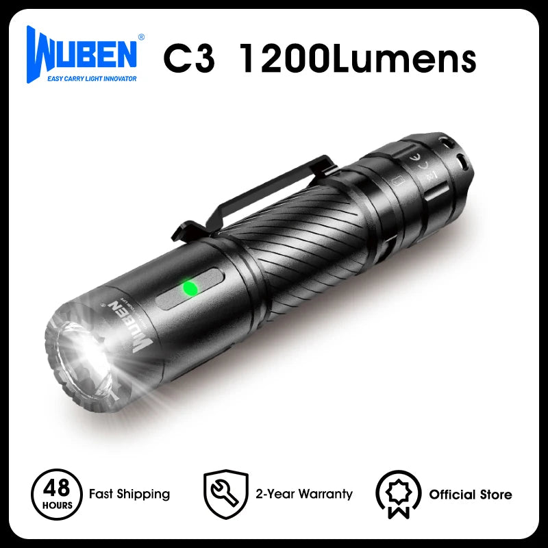 WUBEN C3 1200 Lumen Rechargeable LED Flashlight