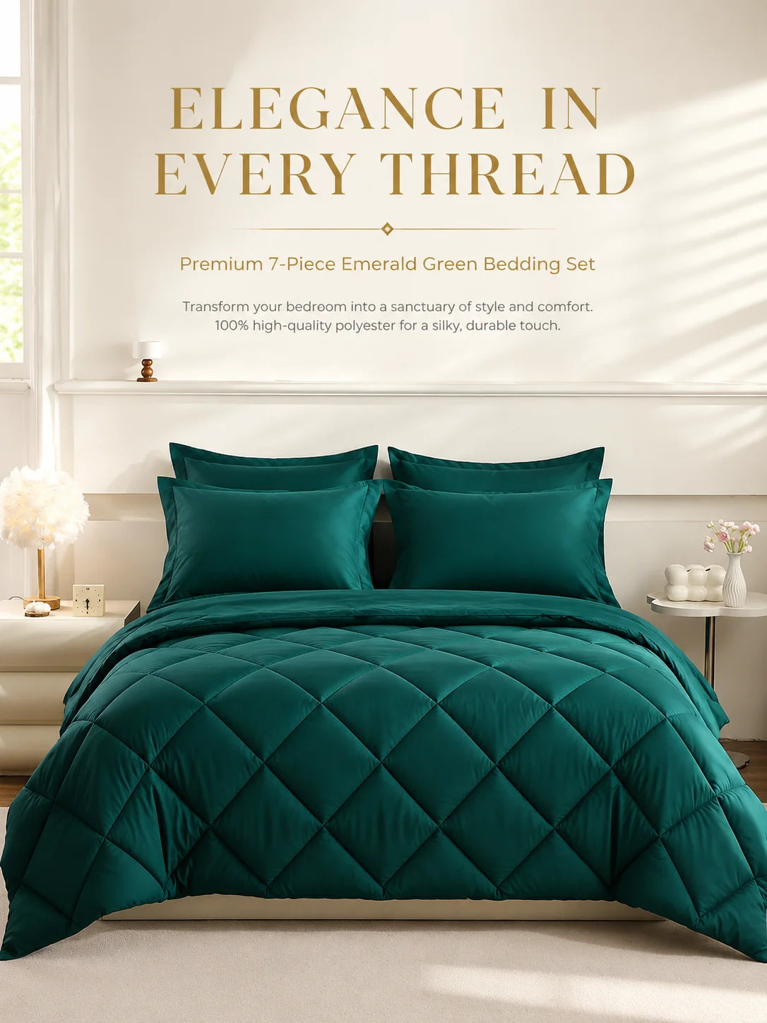 EasYum Bedding Sets 5 To 7 Piece Comforter Sheet Pillowcases by S And B Enterprise