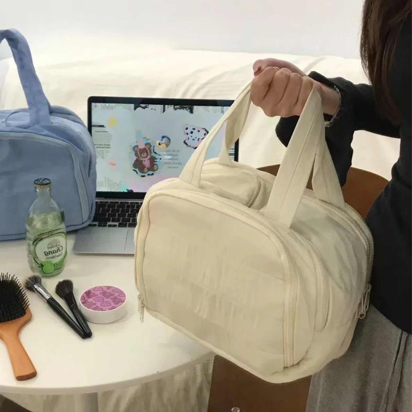 Multi Opening Makeup Bag, Suitable for Commuting, Travel, and Home, Suitable for Makeup and Grooming Storage by S And B Enterprise
