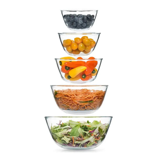 Glass Mixing Bowls Set Borosilicate For Cooking And Prep