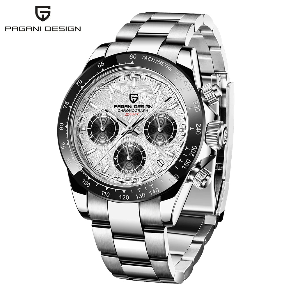 PAGANI DESIGN Mens Chronograph Quartz Watch Waterproof Wristwatch by S And B Enterprise