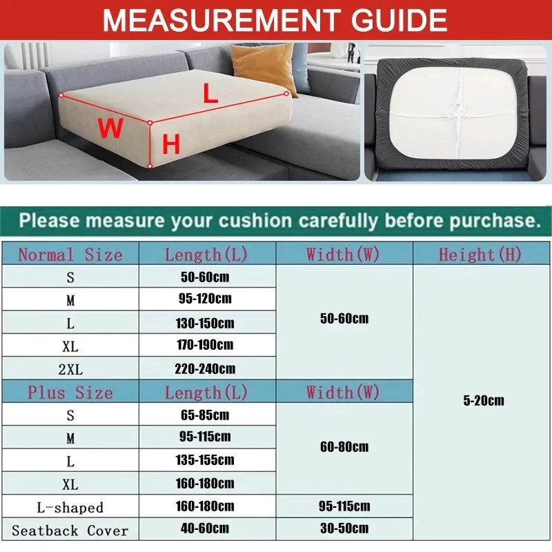Waterproof sofa cushion cover by S And B Enterprise, non-slip silky stretch protector in beige for living room or hotel