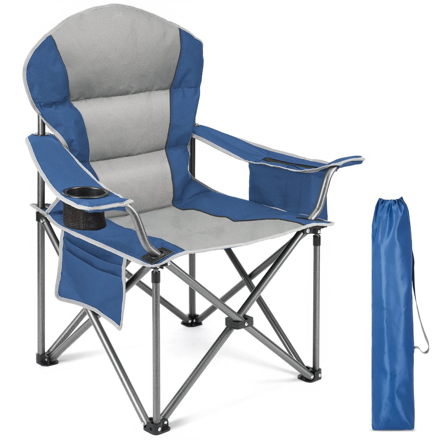 JHK Heavy Duty Camping Chair 450lbs Capacity Portable Folding