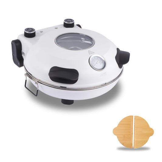 YIBAKE Marble Stone Indoor Electric Pizza Oven Dual Temp Control