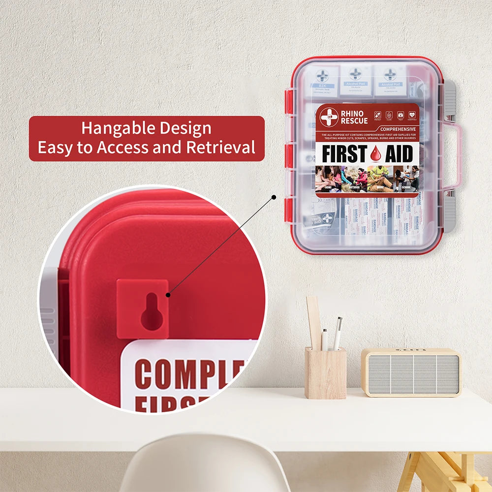 Rhino Rescue All-Purpose First Aid Kit for Home and Office