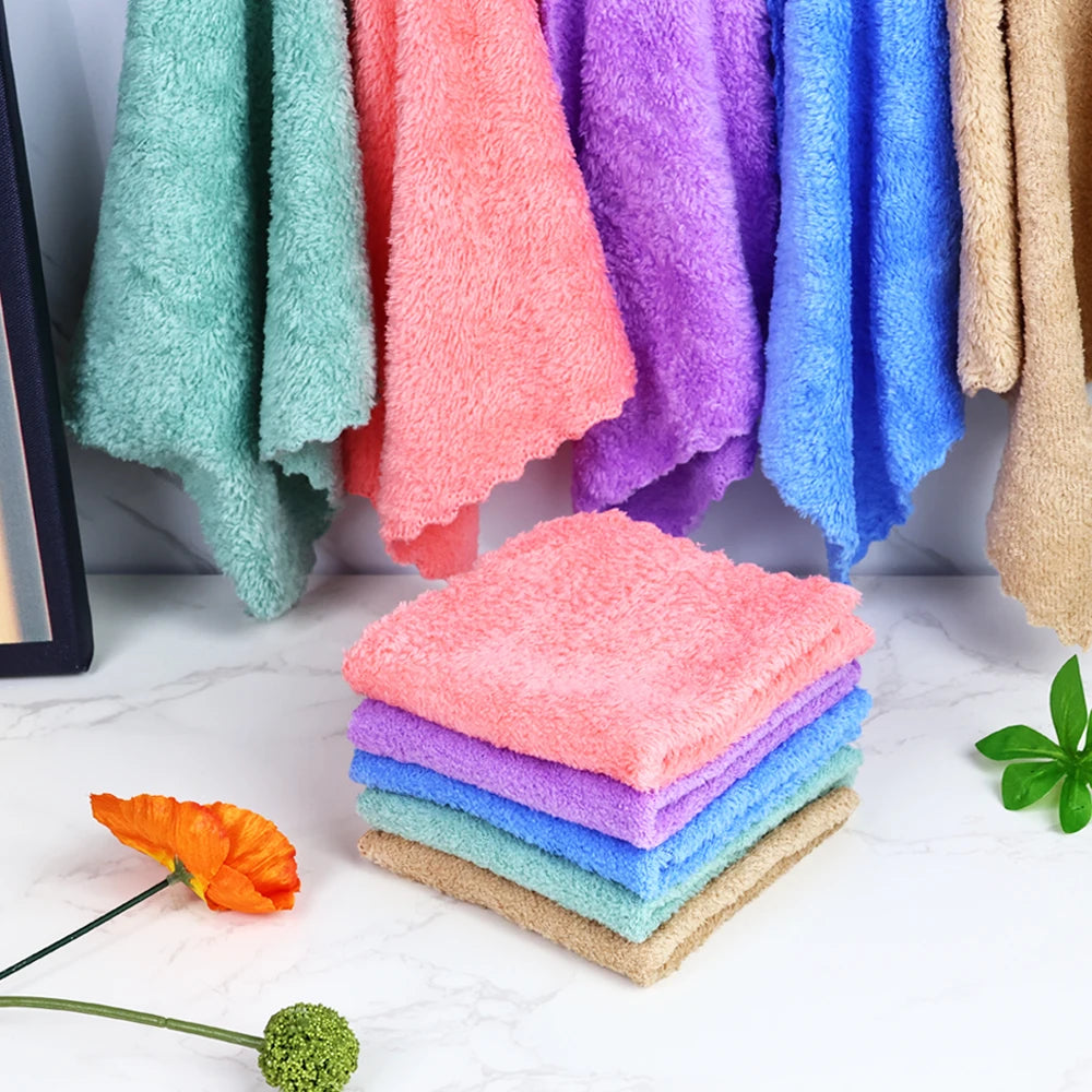 20 Pack Soft Absorbent Washcloths Quick Dry Square Towels