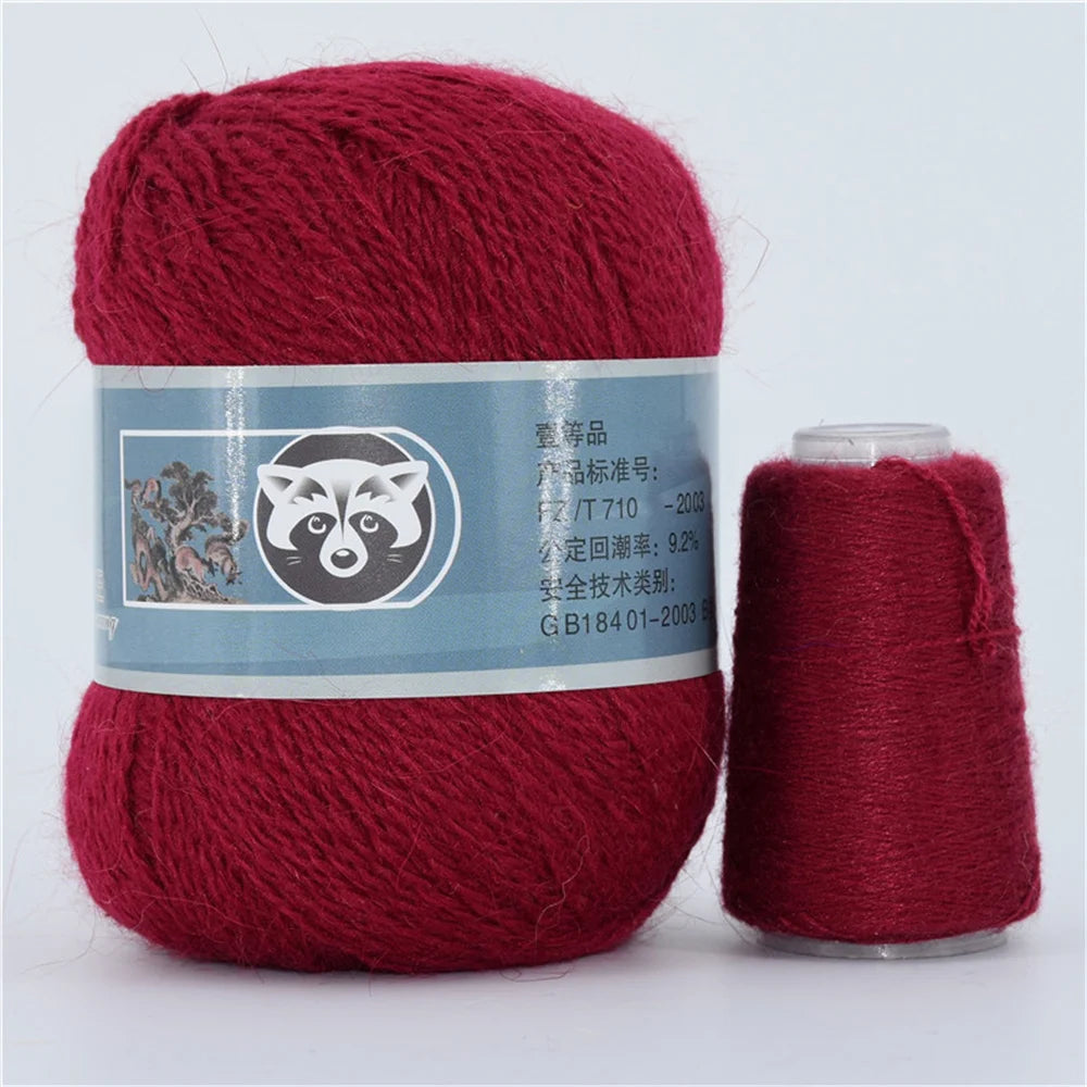 Mink Fur Yarn for Yarns for Knitting and Crochet 2-Ply Lace T Shirt Yarn for Hand Knitting Needlework 1 Skein 340 M 50+20g by S And B Enterprise