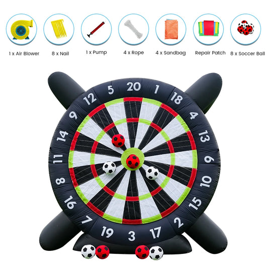 King Inflatable Soccer Ball Darts Board With 8 Balls And Blower