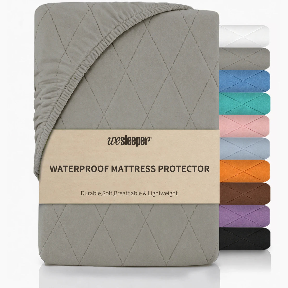 1pc Modern Soft Breathable Waterproof Bed Fitted Sheet - Lightweight, Fitted Mattress Protector For All Beds, Bedding Essentials, Minimalist Design (Excluding Pillowcases)