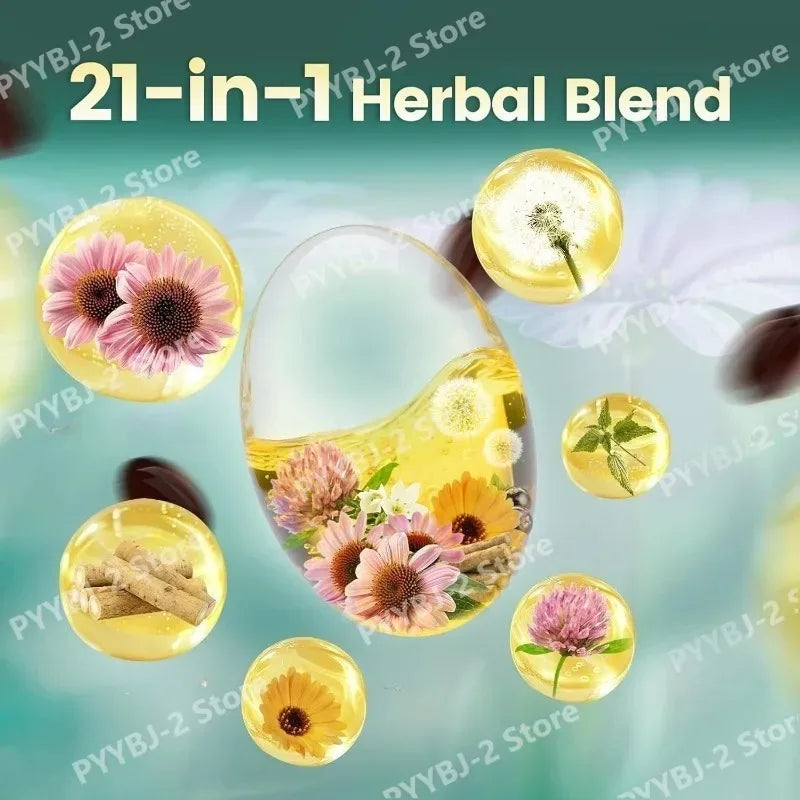 21 in 1 4275mg Lymphatic Drainage Capsules System Support 240 Softgels with Herbal Blend and Dandelion Burdock & Turmeric