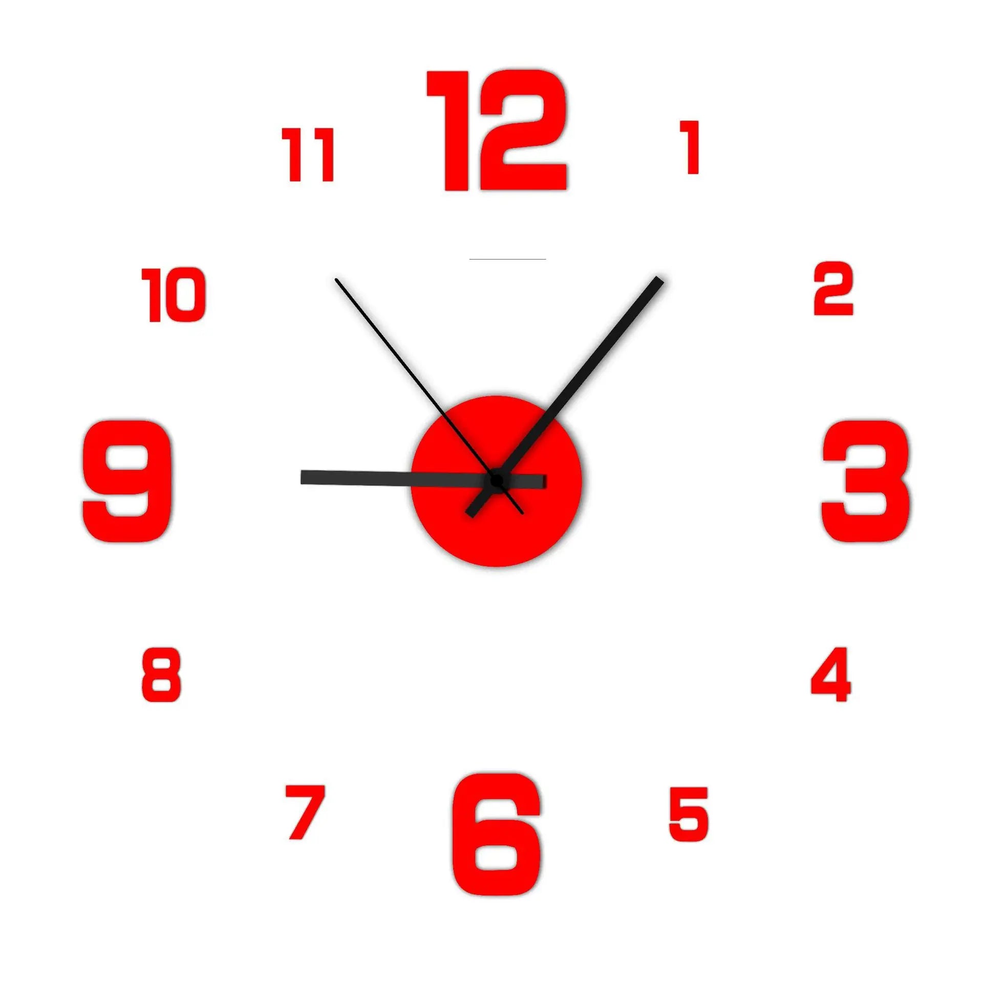 Creative Frameless DIY Wall Clock Wall Decal Home Silent Clock Living Room Office Wall Decoration by S And B Enterprise
