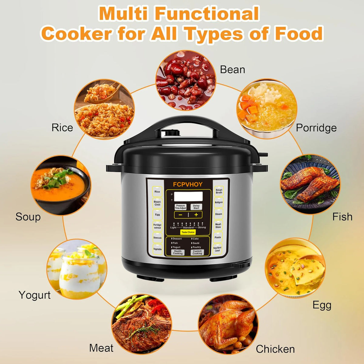 S And B Enterprise 6 Qt electric pressure cooker, 9-in-1 multi-cooker with stainless steel 304 liner and safer venting