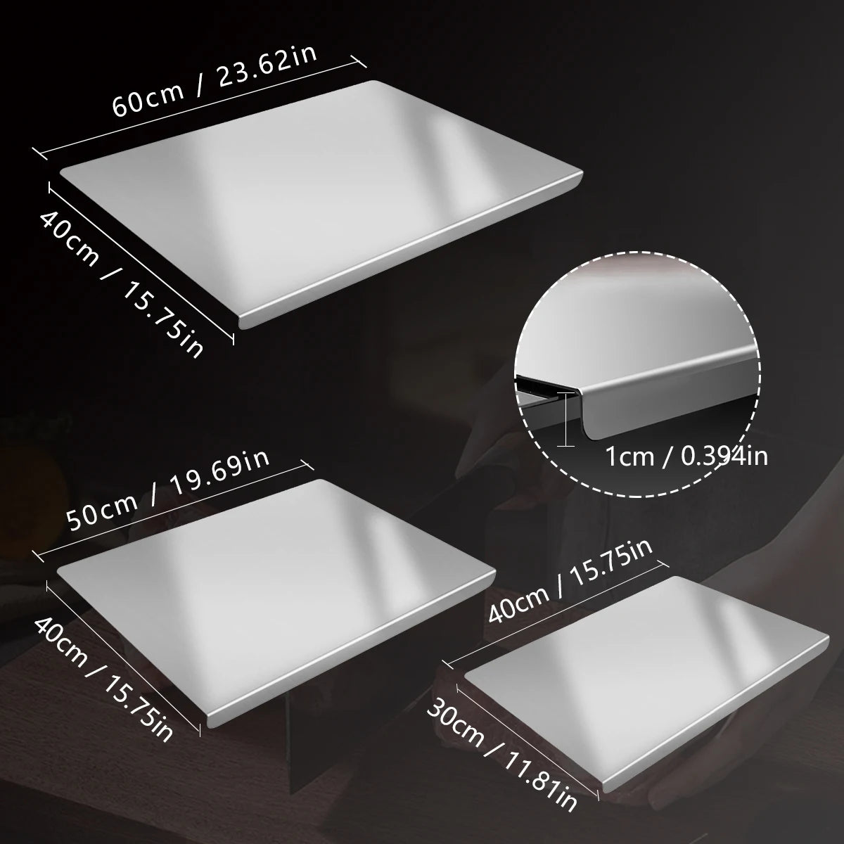 304 Stainless Steel Cutting Board Food Prep And Kitchen Use