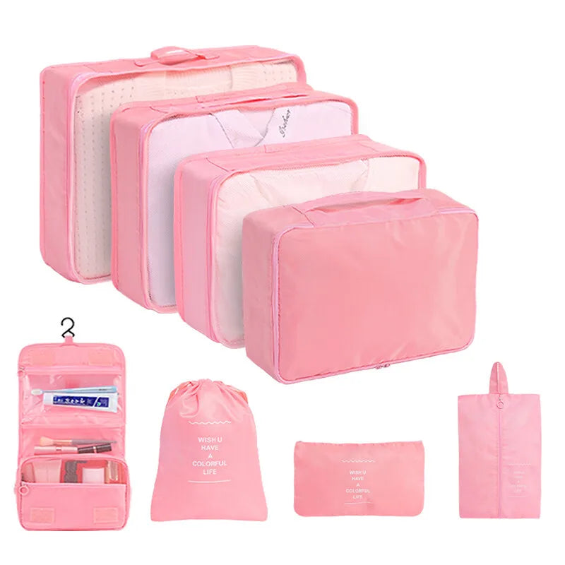 Travel Packing Cube Set 7/8/9 Pcs Polyester Organizer by S And B Enterprise