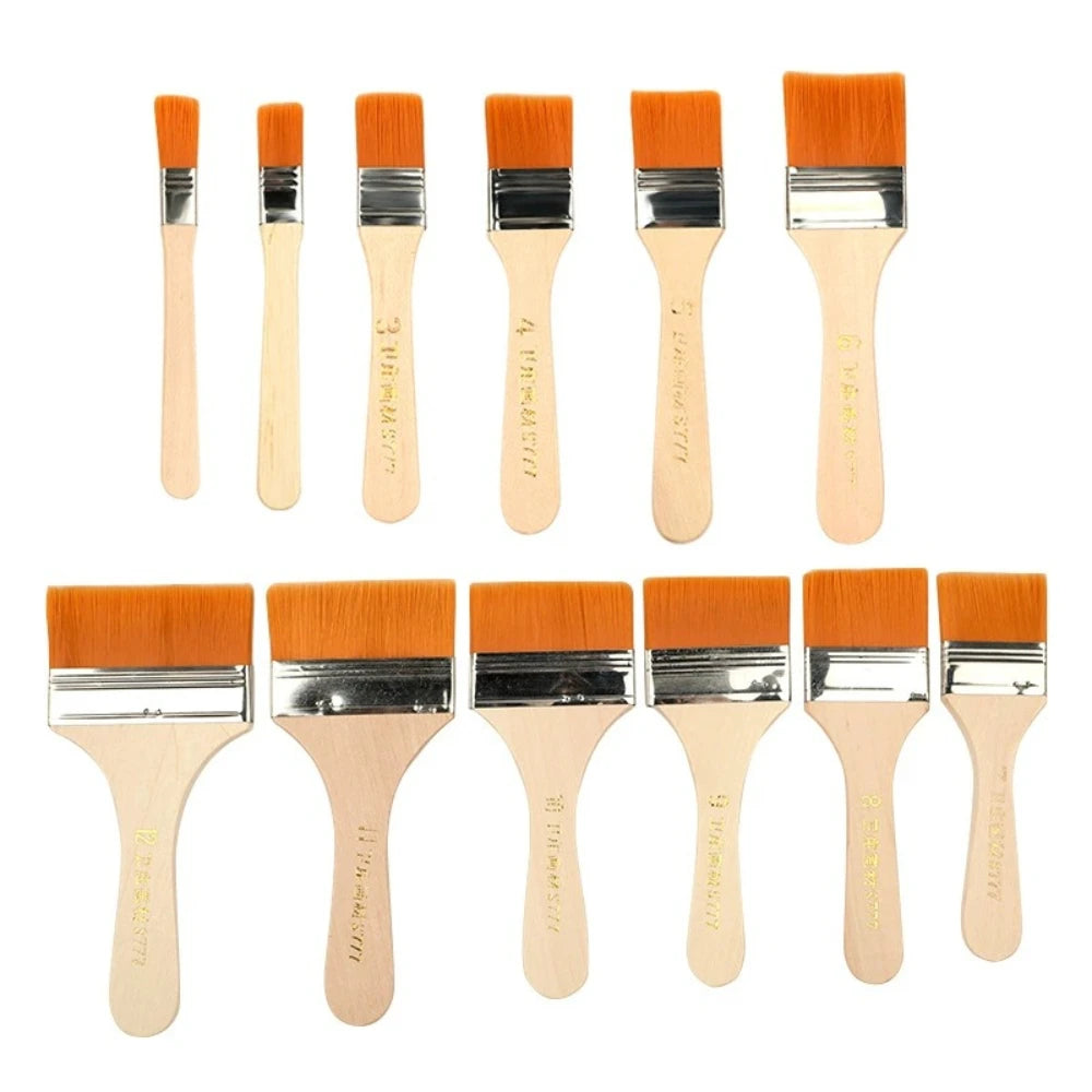 12pcs Nylon Hair Artist Paint Brushes Set for Acrylic Oil and Watercolor Painting with Wooden Handle Art Supplies for Professional Artists and Hobbyists Detail Painting Kit for Miniatures Rock Ceramic Modeling Craft by S And B Enterprise