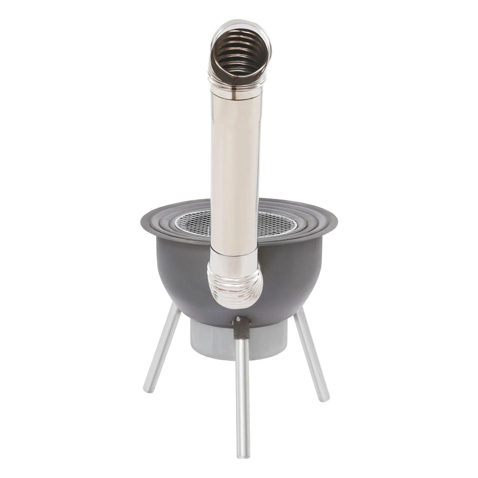 Portable Camping Wood Stove Multifunction Fire Pit with Grill Grate 3 Pot Rings Ash Tray for Outdoor Picnic Backyard BBQ Heating by S And B Enterprise