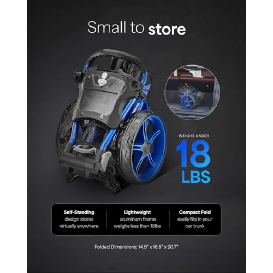 YAO HUI HUANG Golf Push Cart 3 Wheel Foldable Aluminum