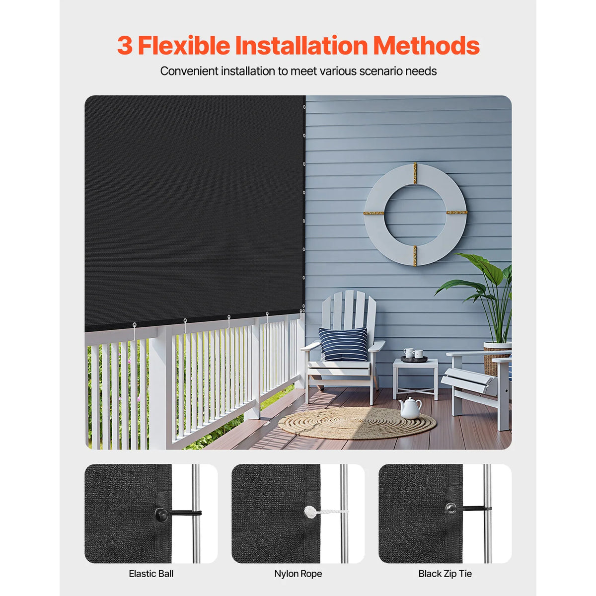 SucceBuy 90% sun shade cloth for pergola in black, 140 GSM HDPE canopy, 10x10/12/20 ft by S And B Enterprise