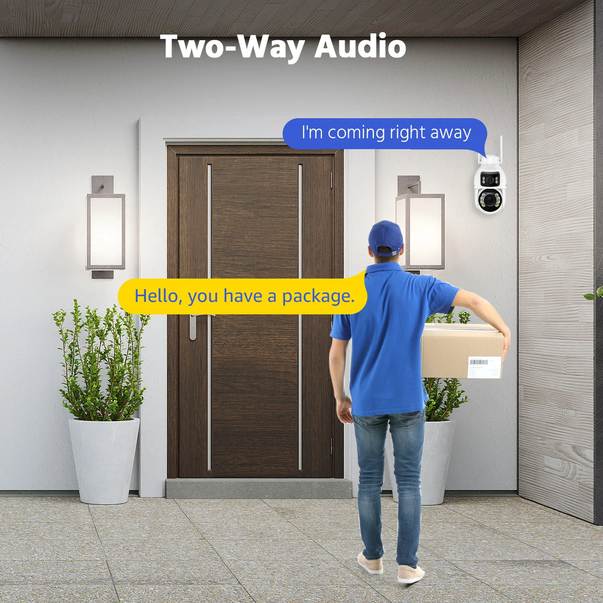 ANNKE WCD1012 10MP Dual-Lens PTZ Security Camera 12X Zoom Wifi Camera AI Human Tracking 1/2/4 PCS 2.4G Wireless Camera Outdoor