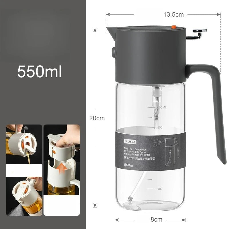 Dual-purpose Automatic Opening and Closing Oil Bottle Kitchen Accessories Leak-proof Kitchens Spray Supplies Tools Gadgets Bar