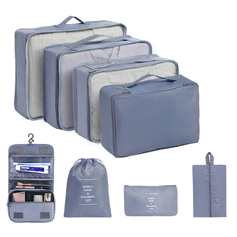 Travel Packing Cube Set 7/8/9 Pcs Polyester Organizer by S And B Enterprise
