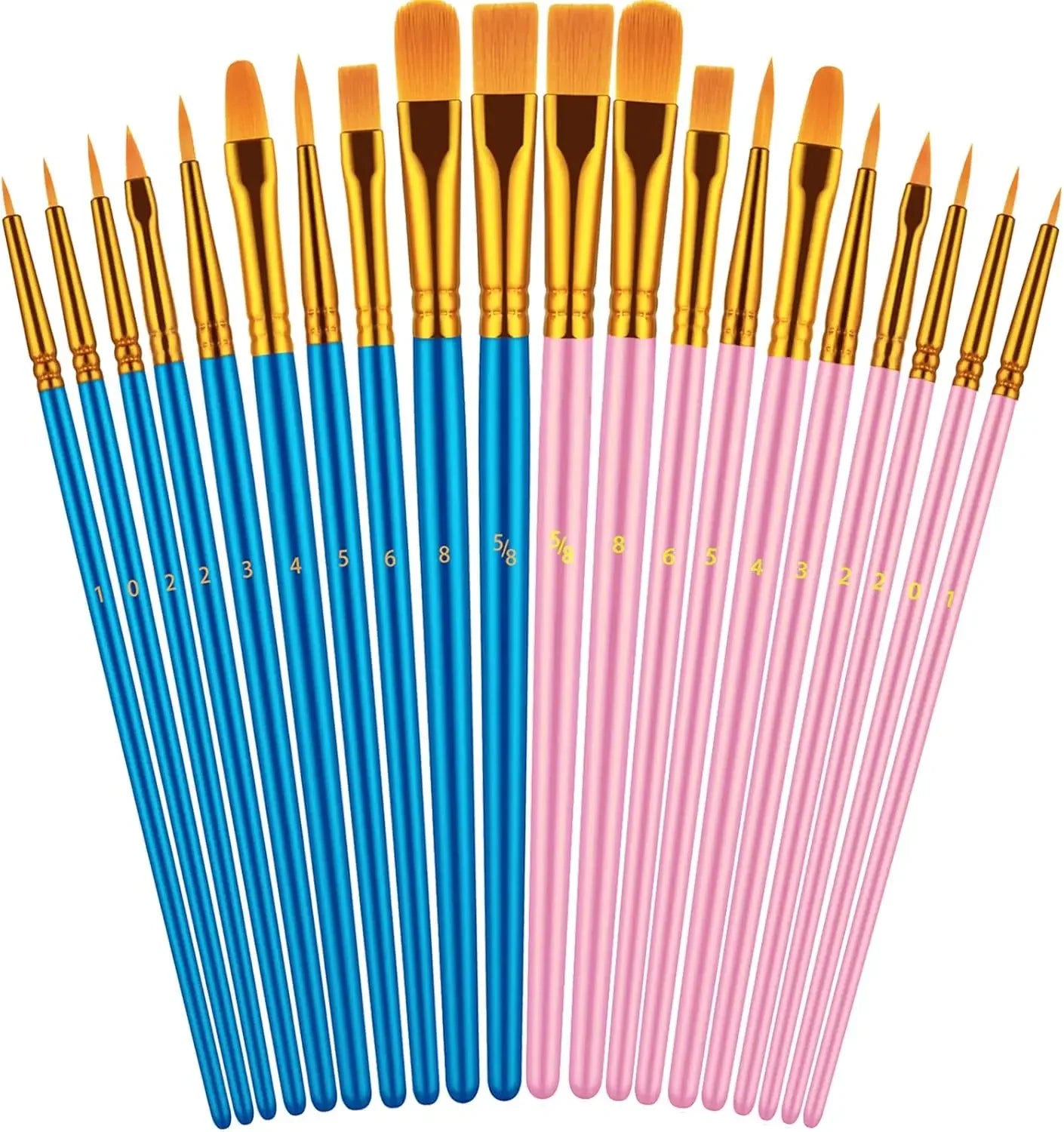 Oil Watercolor Acrylic Paint Brushes Set 2 Pack Professional Art