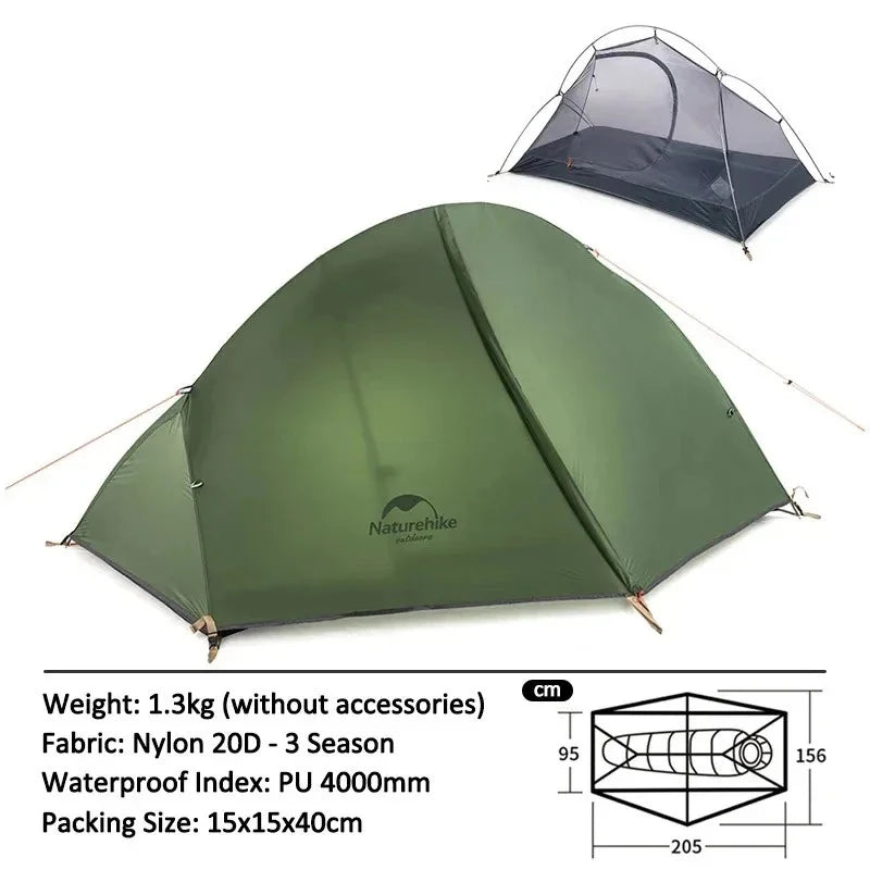 Naturehike One Person Cycling Tent Ultralight Waterproof Double Layer Camping
