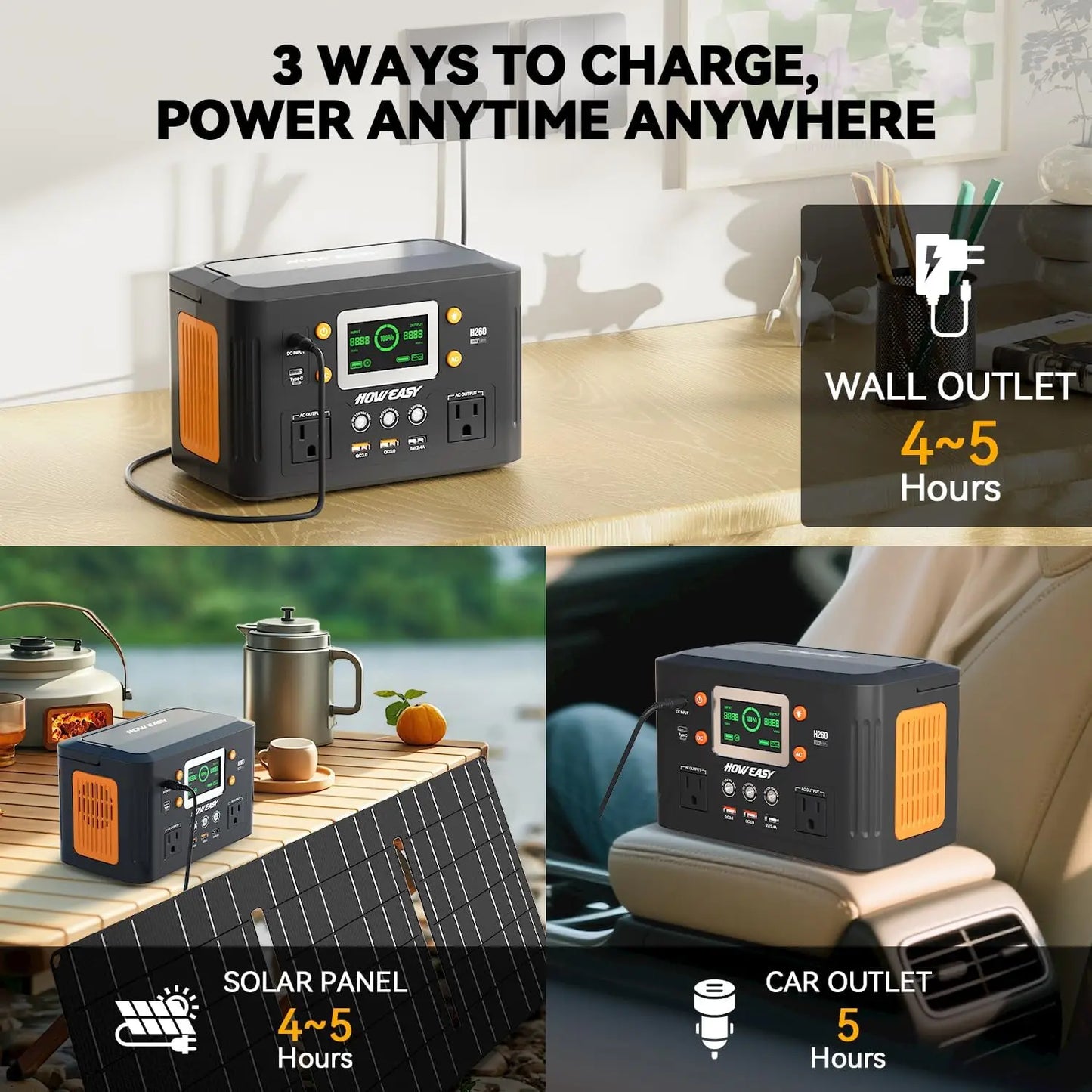 Portable Power Station 260W With 65W PD And 48000mAh Battery