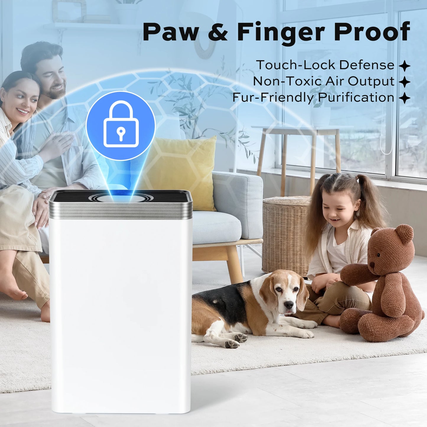 Deli Air Purifier HEPA For Pet Dander Dust Pollen Smoke