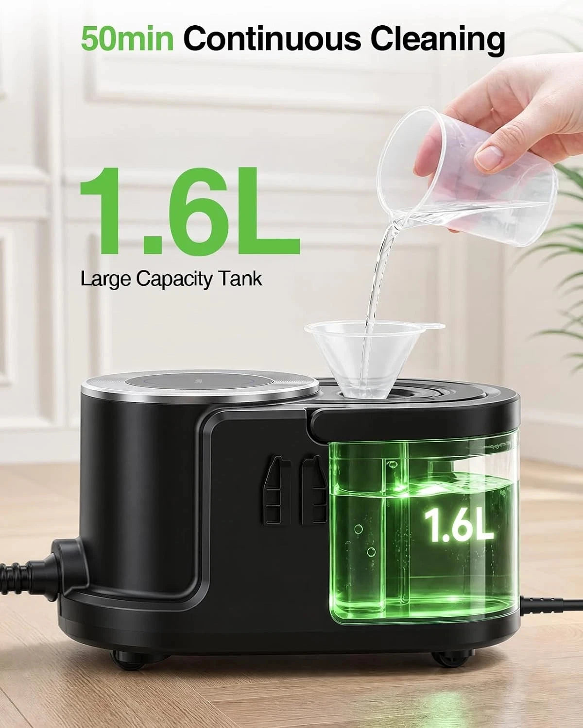 TaskStar Handheld Steam Cleaner High Temperature Sterilization Home Cleaning Kit 1500W Pressure Jet Washer Machine with 16.4Ft Long Power Cord for Kitchen Air Conditizer