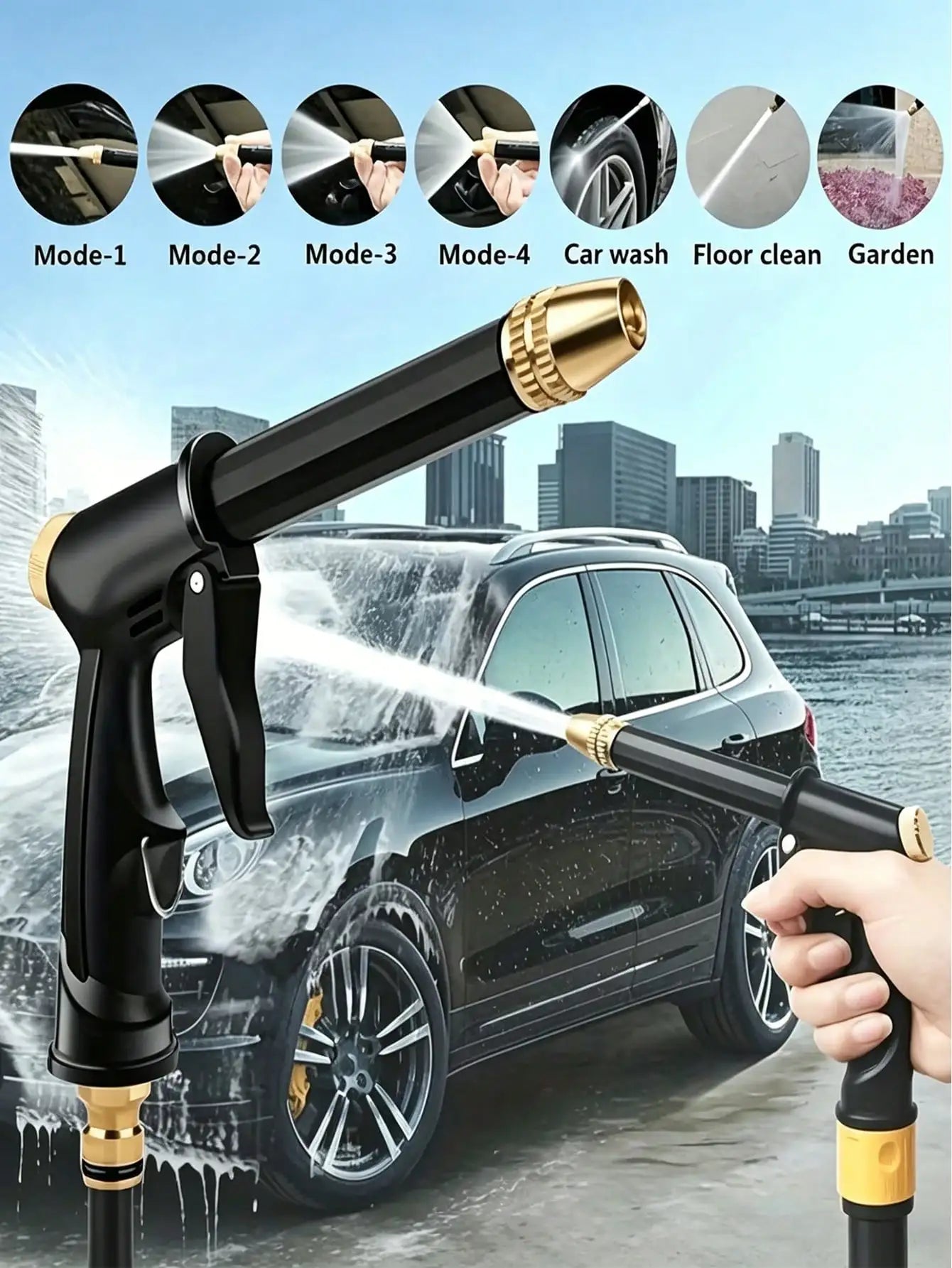 Multi Mode High Pressure Water Jet Nozzle For Garden Hose by S And B Enterprise