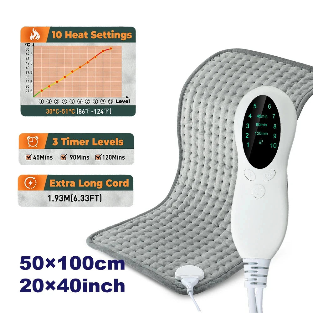 Agdoad Electric Heating Pad For Cramps With 9 Temperature Settings by S And B Enterprise