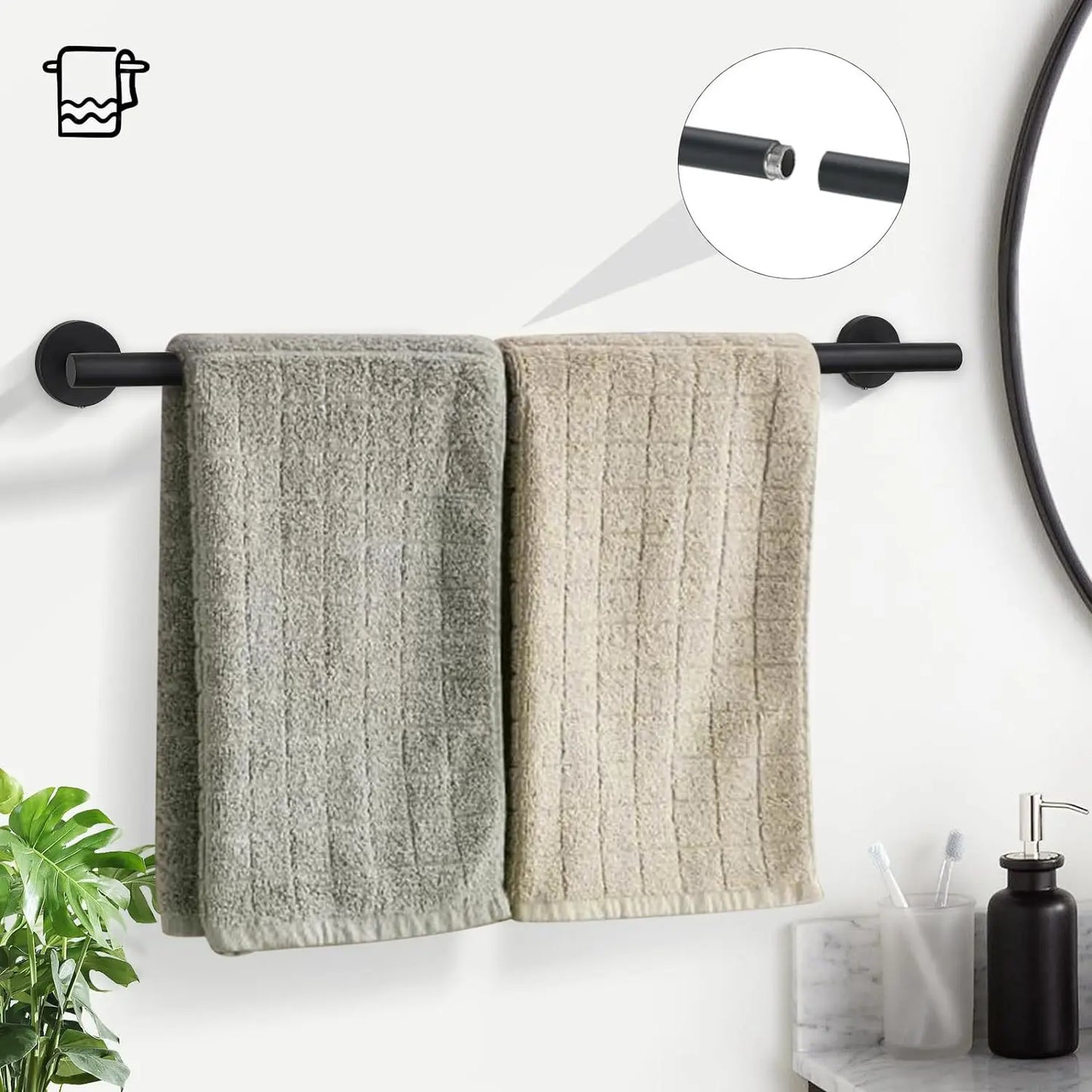 5-Piece Bath Hardware Set Brushed Finish Stainless Steel by S And B Enterprise