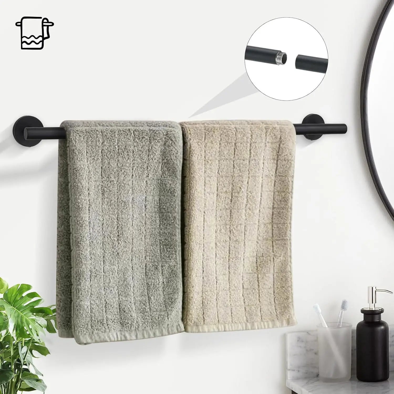 5-Piece Bath Hardware Set Brushed Finish Stainless Steel by S And B Enterprise