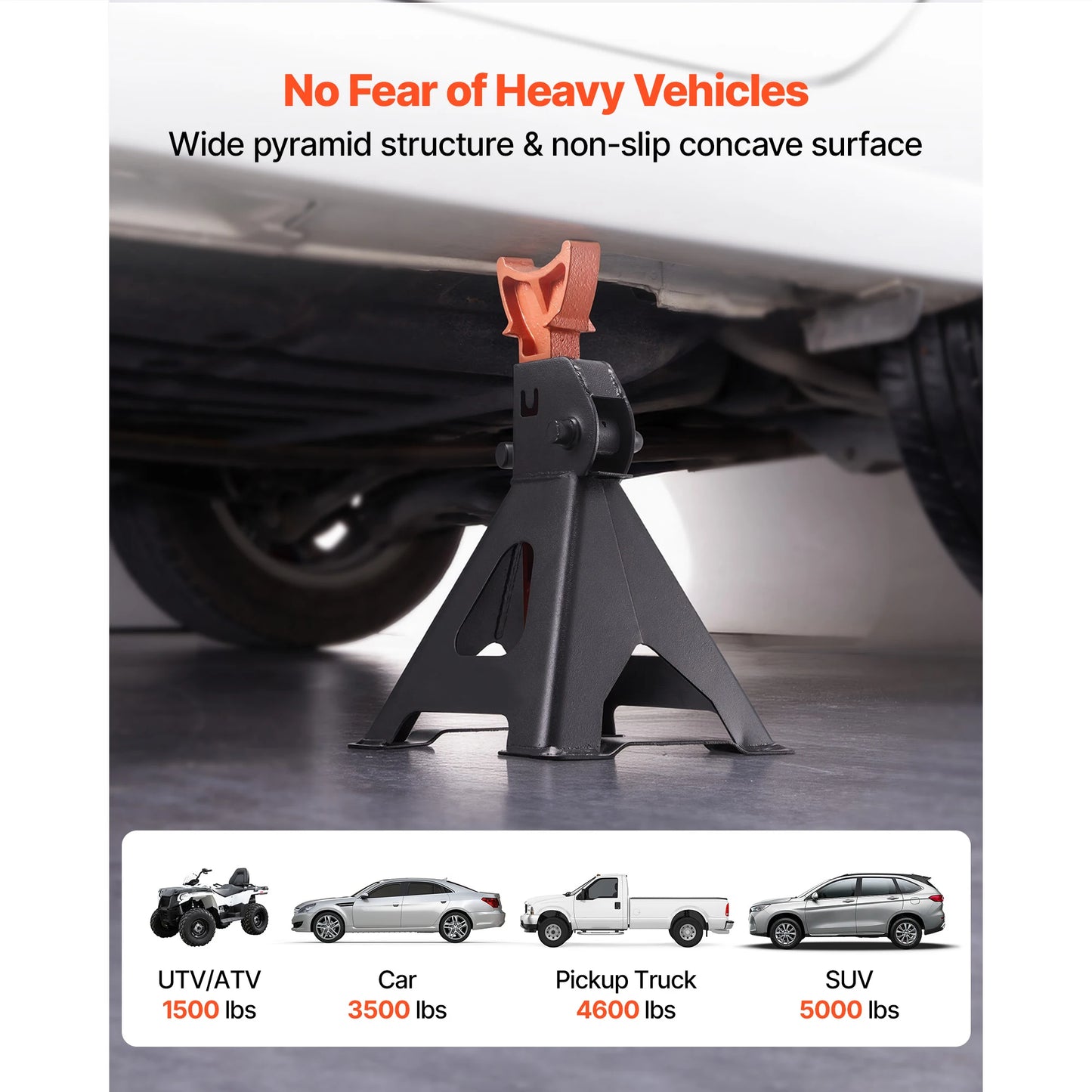 SucceBuy Jack Stands 3 Ton/6 Ton Capacity Heavy Duty Steel Jack Auto Stands with Locking for Lifting SUV Pickup Car and UTV/ATV