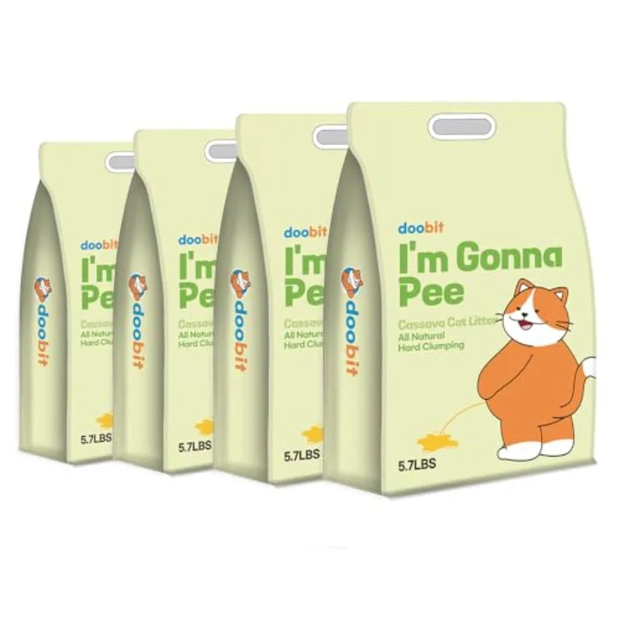Cassava Cat Litter 100 Natural Eco Friendly Fast Clumping Clay Mixable