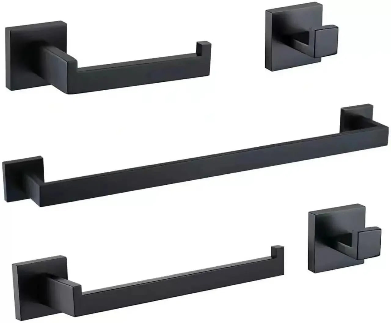 Toilet Paper Holder Towel Bar Set Stainless Steel 5Pcs