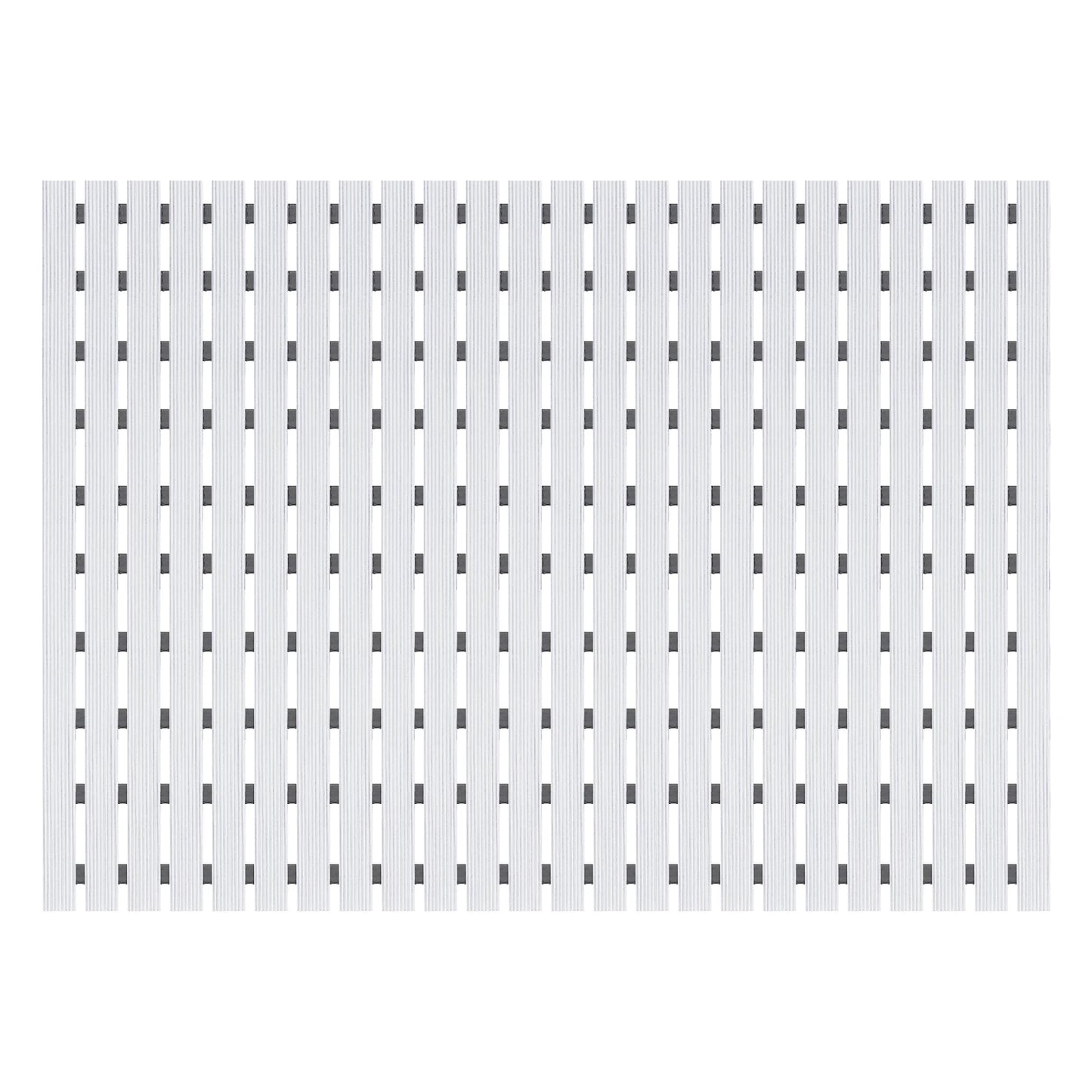 Large non-slip PVC rubber shower mat with textured surface in silver, 35.4×24 inches