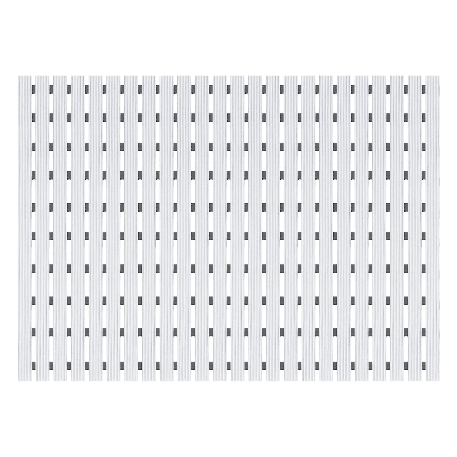 Large non-slip PVC rubber shower mat with textured surface in silver, 35.4×24 inches