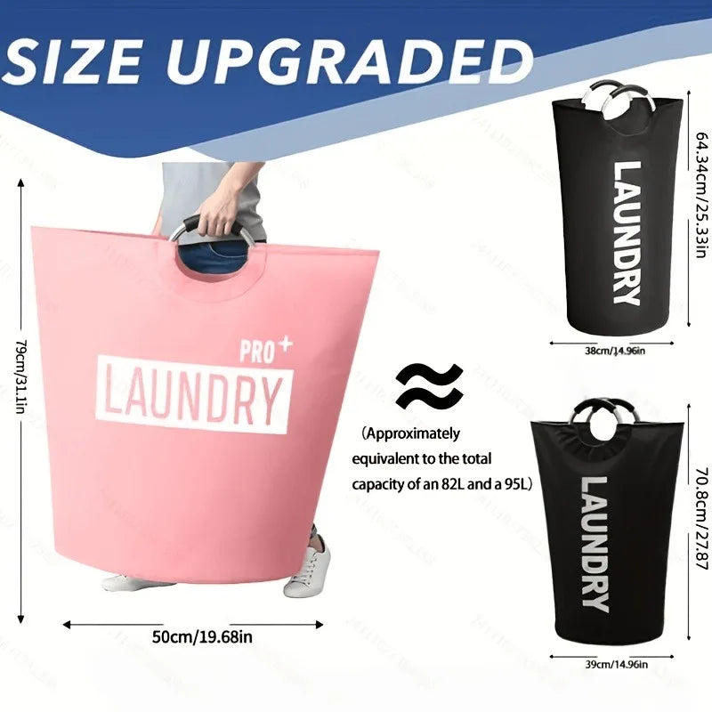 Large Laundry Basket - with Foldable Laundry Bags, Foldable High Quality Laundry Baskets, Available In Different Sizes, Suitable for Multi-purpose Storage In Bathrooms, Laundry Rooms, Balconies, And Dormitories, Of High Quali by S And B Enterprise