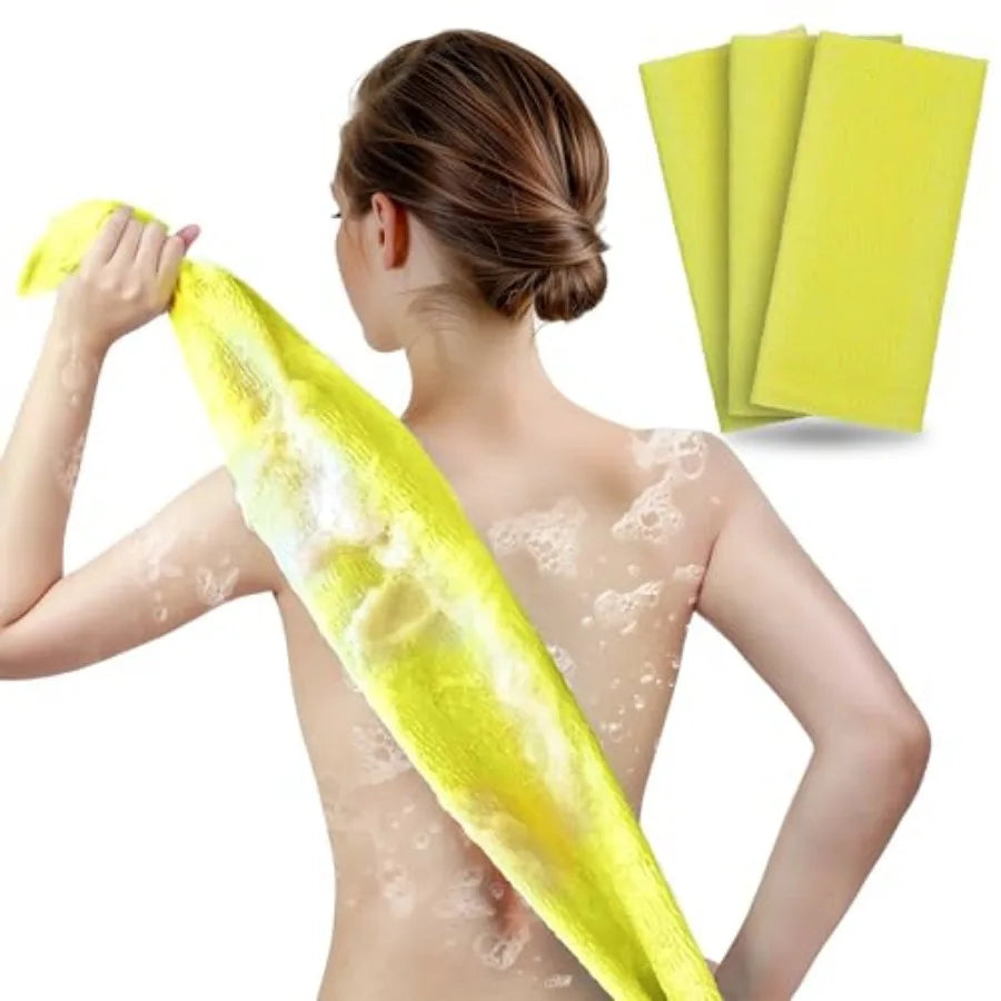 Exfoliating Washcloth And Body Scrubber 3 Pack Japanese Washcloth by S And B Enterprise