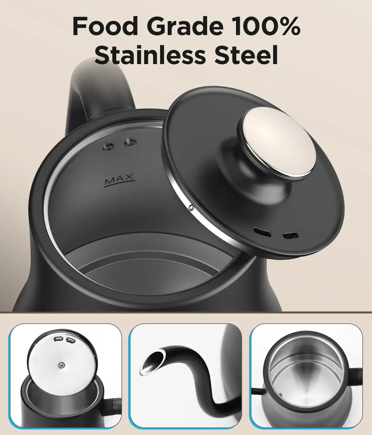 Gooseneck Electric Kettle With Precise Temperature Control