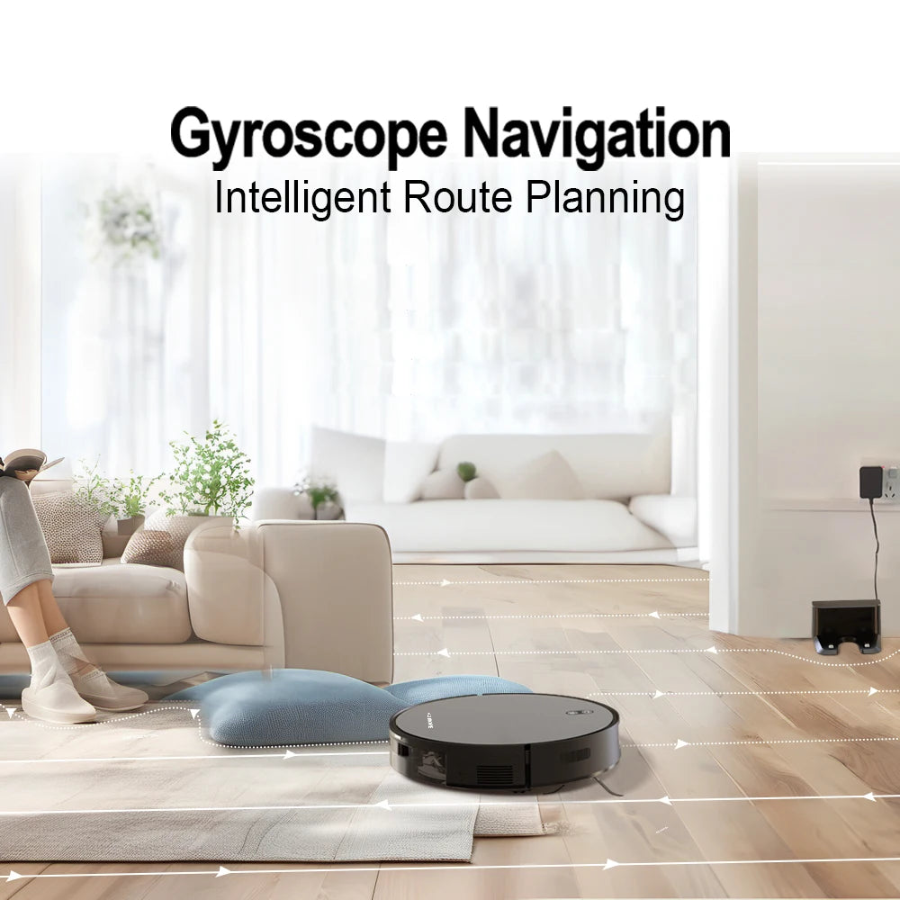 BOAIMORE Robot Vacuum Cleaner Combo Mop 6000Pa Suction App Remote Pet Hair by S And B Enterprise