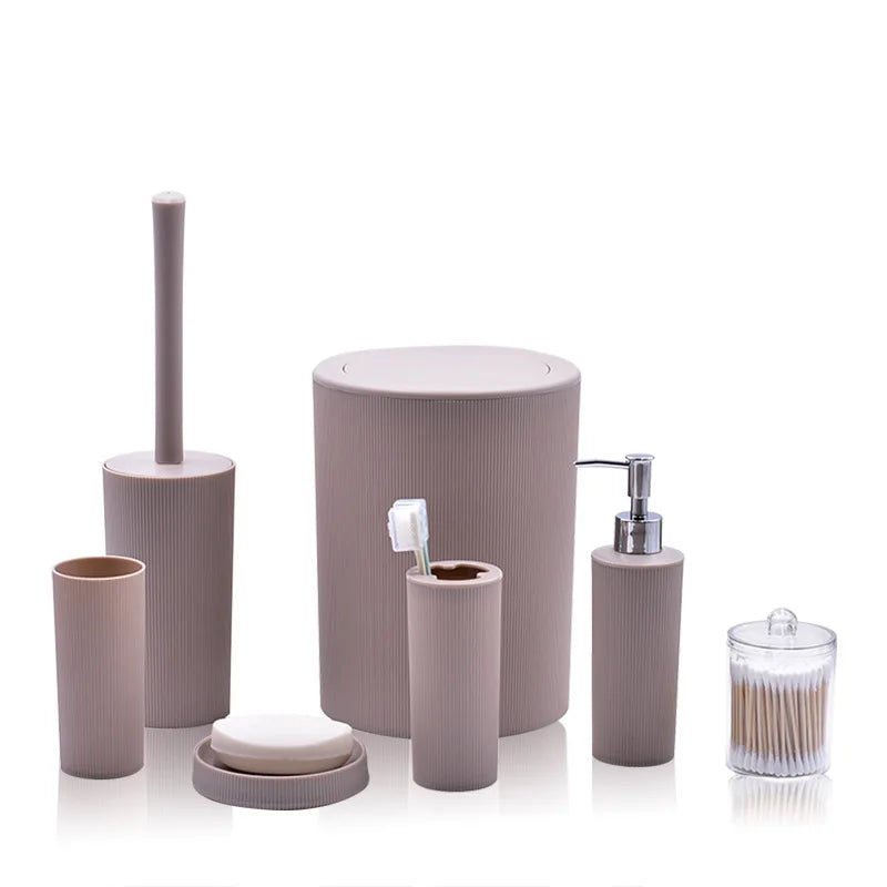 Modern Plastic Bathroom Accessories Set With Soap Dish And Toothbrush Holder by S And B Enterprise