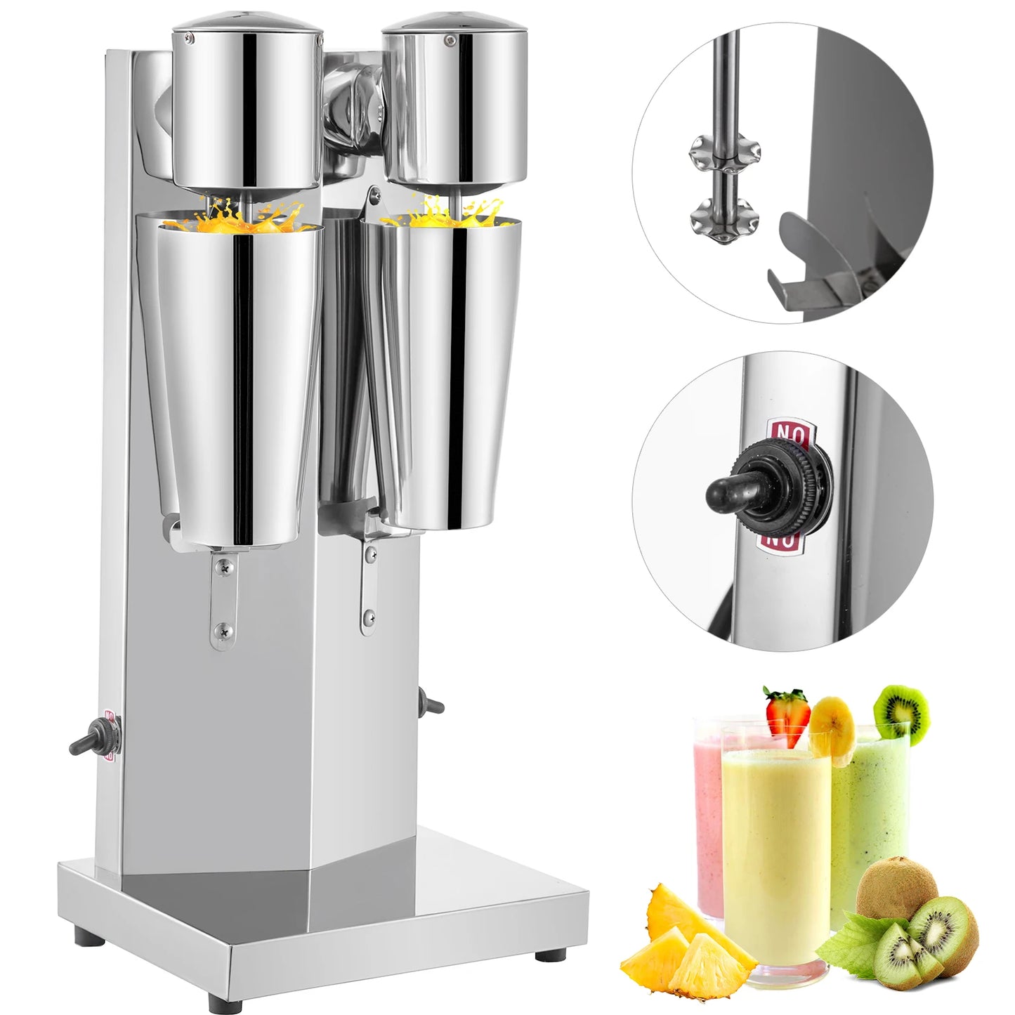 VEVOR Milk Shake Machine Commercial Auto Double Cups