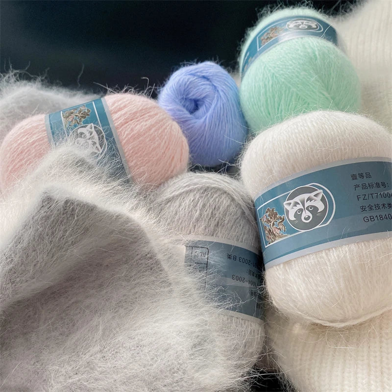 Mink Fur Yarn for Yarns for Knitting and Crochet 2-Ply Lace T Shirt Yarn for Hand Knitting Needlework 1 Skein 340 M 50+20g by S And B Enterprise