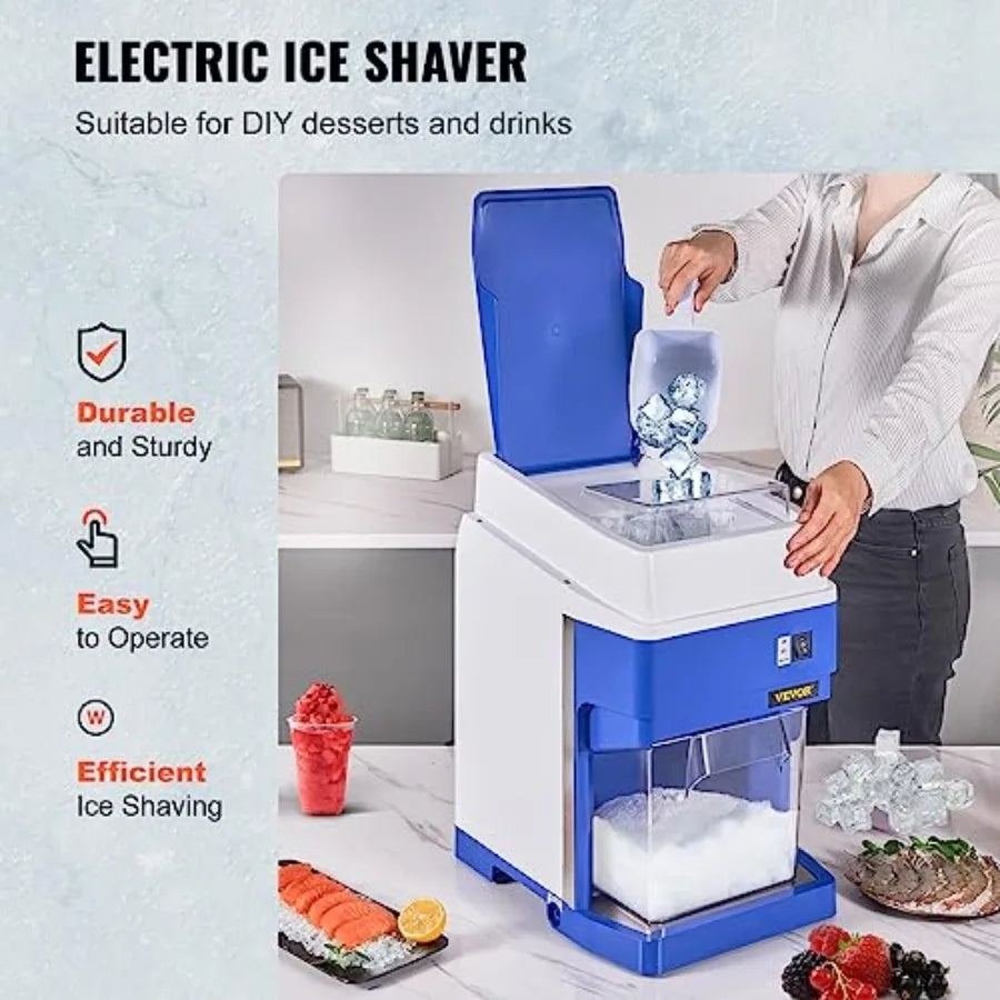 VEVOR Commercial Ice Shaver Crusher 265 Lbs Per Hour 650W Snow Cone Maker by S And B Enterprise